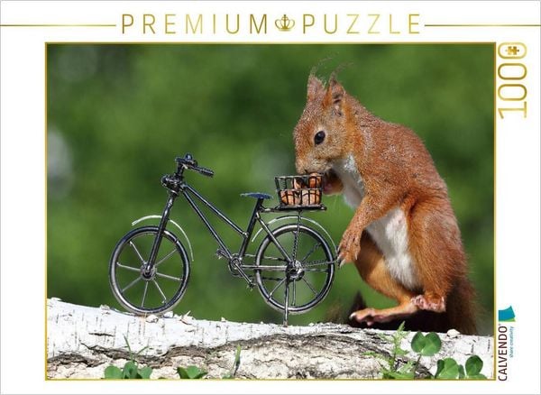 CALVENDO Puzzle Fahrradtour mit Luna | 1000 Teile Lege-Größe 64x48cm Foto-Puzzle für glückliche Stunden