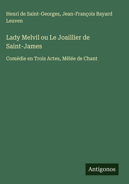 Produktbild: Lady Melvil ou Le Joaillier de Saint-James
