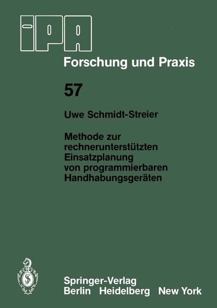 Produktbild: Methode zur rechnerunterst&uuml;tzten Einsatzplanung von programmierbaren Handhabungsger&auml;ten