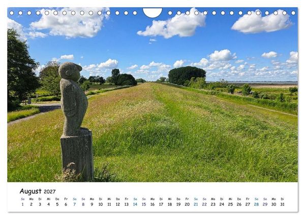 Produktbild: Elbinsel Krautsand - Impressionen von Land und Fluss (Wandkalender 2027 DIN A4 quer), CALVENDO Monatskalender