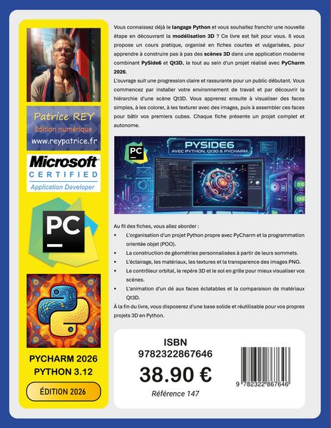 Produktbild: Mod&eacute;liser un cube avec Qt3D et PySide6
