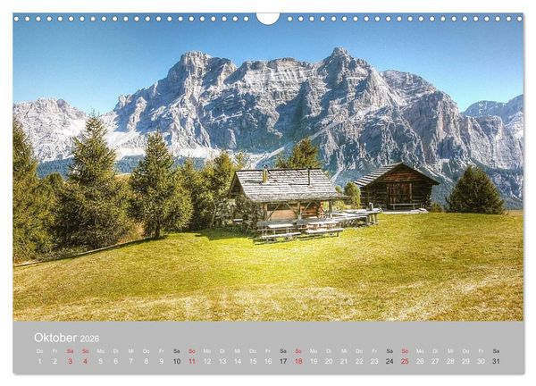 Produktbild: Giganten der Dolomiten - Die Dreitausender (Wandkalender 2026 DIN A3 quer), CALVENDO Monatskalender