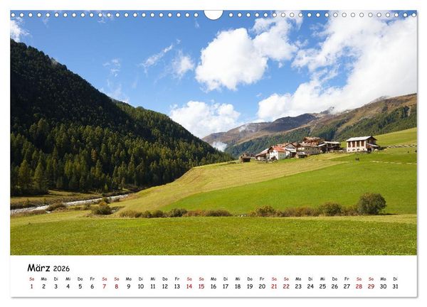 Produktbild: Zwischen Gipfeln und Geschichte - Der Vinschgau in Bildern (Wandkalender 2026 DIN A3 quer), CALVENDO Monatskalender