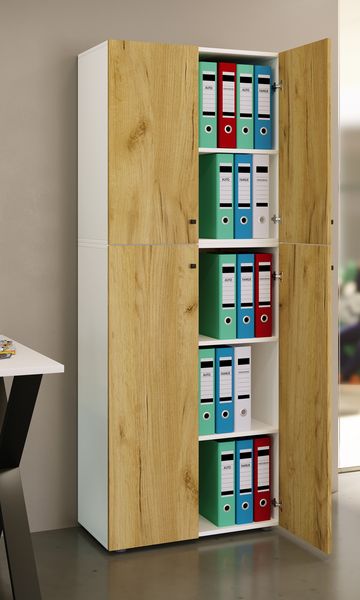 Produktbild: B&uuml;roschrank B&uuml;cher Ordner Aktenschrank Lona 5fach