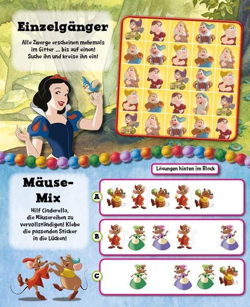 Produktbild: Disney Prinzessin: 500 Sticker - Stickern - R&auml;tseln - Ausmalen