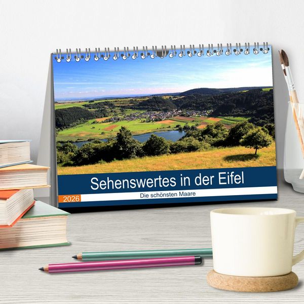 Produktbild: Sehenswertes in der Eifel - Die sch&ouml;nsten Maare (Tischkalender 2026 DIN A5 quer), CALVENDO Monatskalender