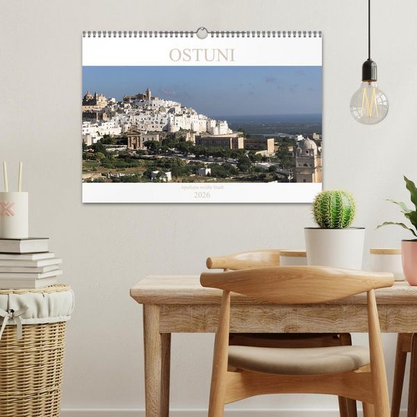 Produktbild: Ostuni - Apuliens wei&szlig;e Stadt (Wandkalender 2026 DIN A3 quer), CALVENDO Monatskalender