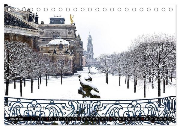 Produktbild: WUNDERVOLLES DRESDEN (Tischkalender 2026 DIN A5 quer), CALVENDO Monatskalender