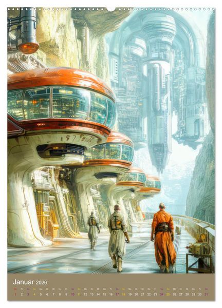 Produktbild: Science-Fiction Zukunftsvisionen (hochwertiger Premium Wandkalender 2026 DIN A2 hoch), Kunstdruck in Hochglanz