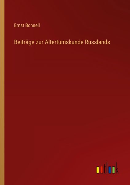 Produktbild: Beitr&auml;ge zur Altertumskunde Russlands