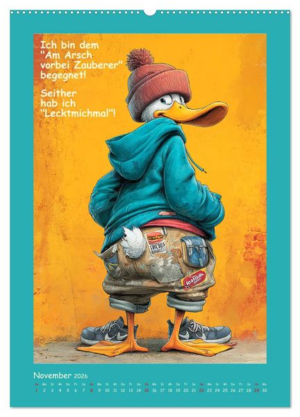 Produktbild: Quack Attacke. Enten au&szlig;er Kontrolle (hochwertiger Premium Wandkalender 2026 DIN A2 hoch), Kunstdruck in Hochglanz