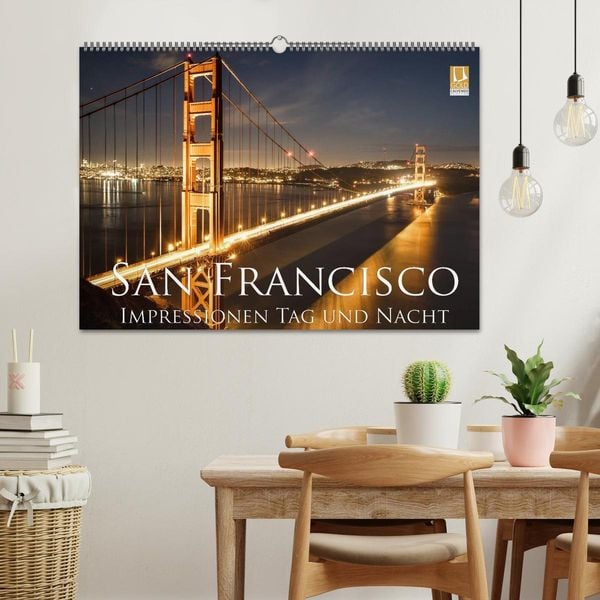 Produktbild: San Francisco Impressionen Tag und Nacht (Wandkalender 2026 DIN A2 quer), CALVENDO Monatskalender