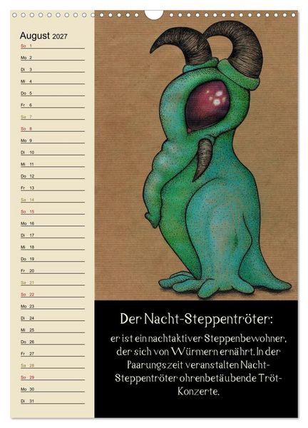 Produktbild: Fabelhafte Wesen / Geburtstagskalender (Wandkalender 2027 DIN A3 hoch), CALVENDO Monatskalender