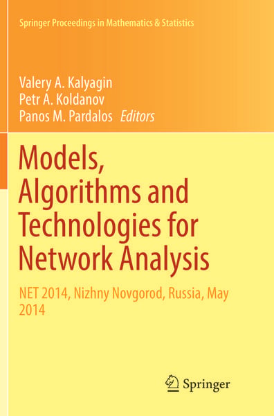 Produktbild: Models, Algorithms and Technologies for Network Analysis