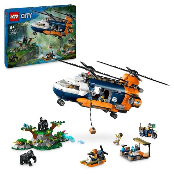 LEGO City Dschungelforscher-Hubschrauber, Abenteuer-Spielset 60437