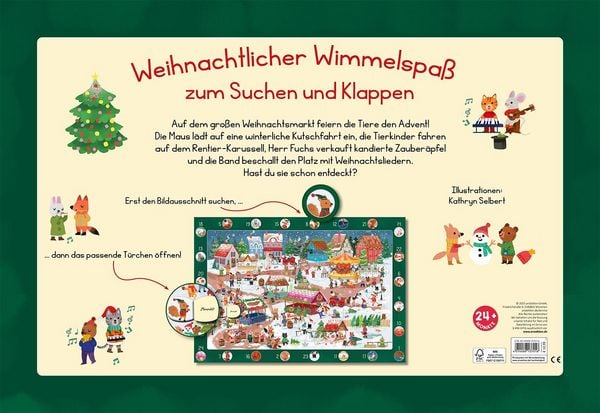 Produktbild: Mein Wimmel-Adventskalender: Auf dem Weihnachtsmarkt