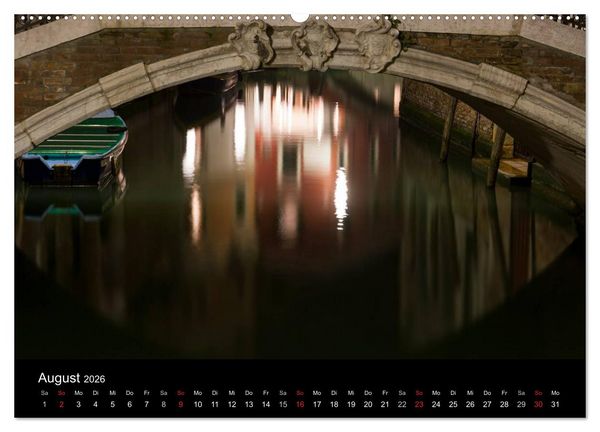 Produktbild: Venedig bei Nacht (Wandkalender 2026 DIN A2 quer), CALVENDO Monatskalender