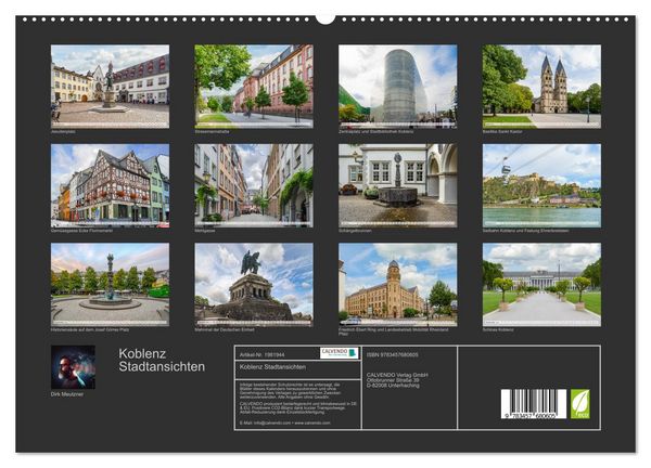 Produktbild: Koblenz Stadtansichten (hochwertiger Premium Wandkalender 2026 DIN A2 quer), Kunstdruck in Hochglanz