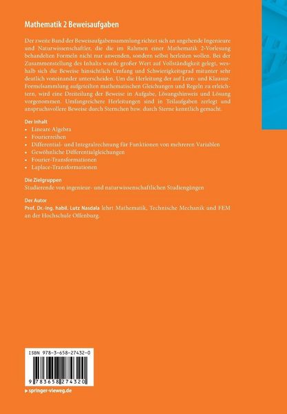 Produktbild: Mathematik 2 Beweisaufgaben