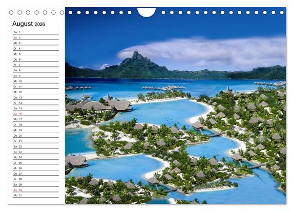 Produktbild: S&uuml;dsee-Inseln. Von Fidschi bis Bora Bora (Wandkalender 2026 DIN A4 quer), CALVENDO Monatskalender