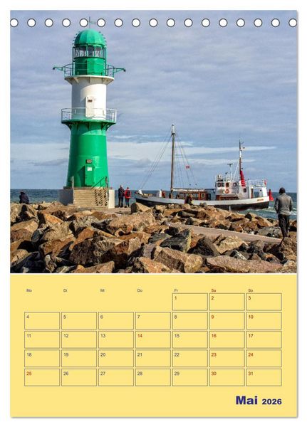 Produktbild: Sehnsuchtsort Warnem&uuml;nde (Tischkalender 2026 DIN A5 hoch), CALVENDO Monatskalender