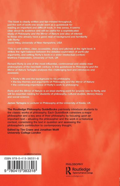 Produktbild: Routledge Philosophy GuideBook to Rorty and the Mirror of Nature