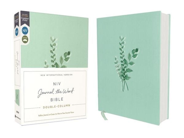 Niv, Journal the Word Bible, Double-Column, Cloth Over Board, Teal, Red Letter Edition, Comfort Print, Gebundene Ausgabe von Zondervan, Harper Collins