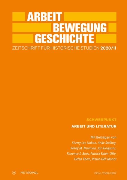Produktbild: Arbeit &ndash; Bewegung &ndash; Geschichte Zeitschrift f&uuml;r historische Studien 2020/II