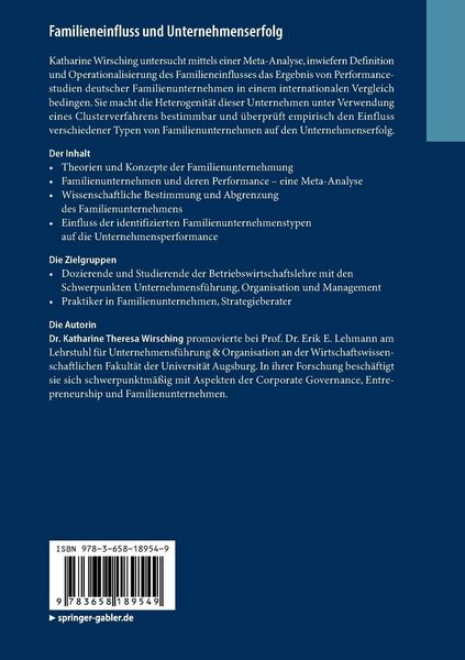 Produktbild: Familieneinfluss und Unternehmenserfolg