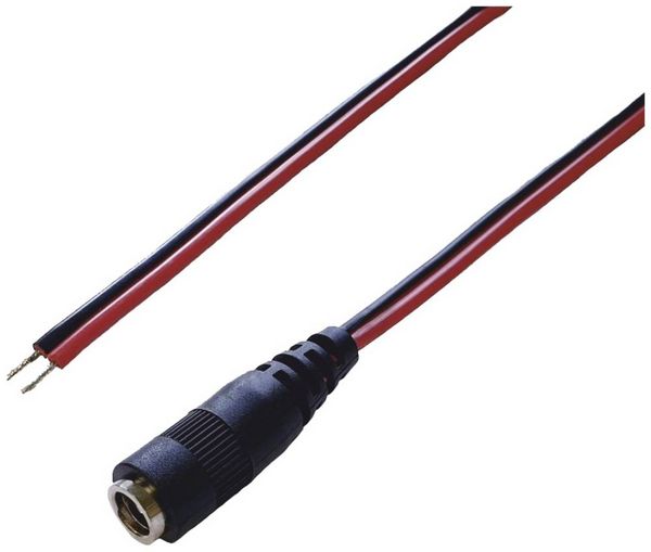 Produktbild: BKL Electronic 075905 DC-Steckverbinder DC-Kupplung - verzinnt 5.5 mm 2.5 mm 1.5 m 1 St. Single