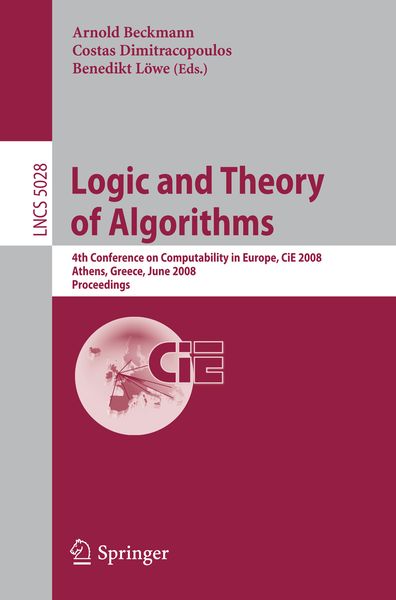 Produktbild: Logic and Theory of Algorithms