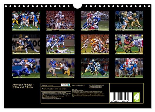 Produktbild: American Football - Taktik und Athletik (Wandkalender 2026 DIN A4 quer), CALVENDO Monatskalender