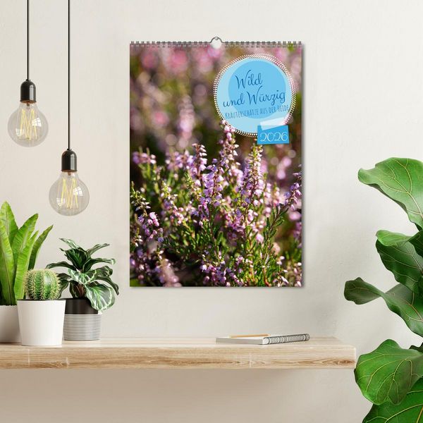 Produktbild: Wild und W&uuml;rzig - Kr&auml;utersch&auml;tze aus der Heide (Wandkalender 2026 DIN A3 hoch), CALVENDO Monatskalender