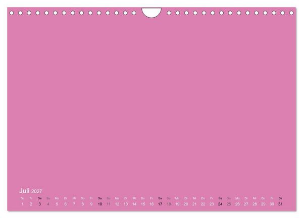 Produktbild: Bastelkalender - Pink (Wandkalender 2027 DIN A4 quer), CALVENDO Monatskalender