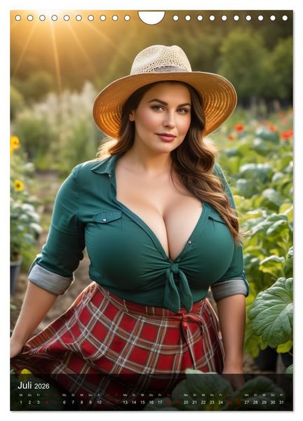 Produktbild: XXL Farm Girls (Wandkalender 2026 DIN A4 hoch), CALVENDO Monatskalender