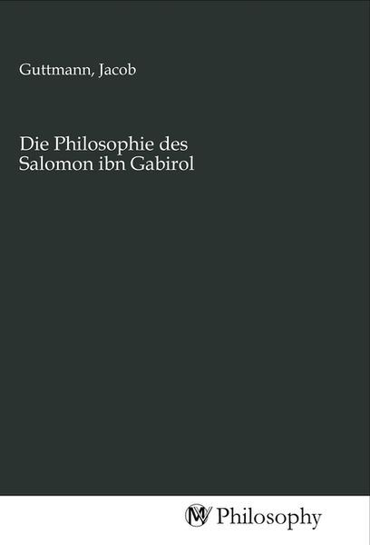 Produktbild: Die Philosophie des Salomon ibn Gabirol