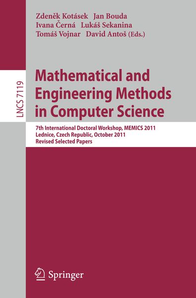 Produktbild: Mathematical and Engineering Methods in Computer Science