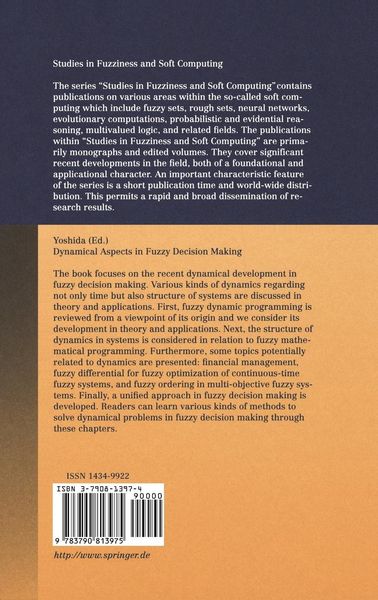 Produktbild: Dynamical Aspects in Fuzzy Decision Making