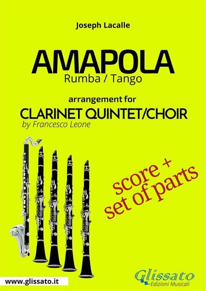 Produktbild: Amapola - Clarinet Quintet/Choir score & parts