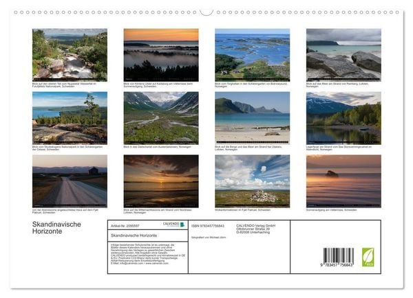 Produktbild: Skandinavische Horizonte (hochwertiger Premium Wandkalender 2026 DIN A2 quer), Kunstdruck in Hochglanz