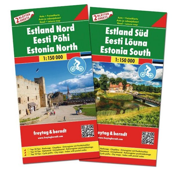 Produktbild: freytag & berndt Stra&szlig;enkarte Estland Set Nord und S&uuml;d 1:150.000