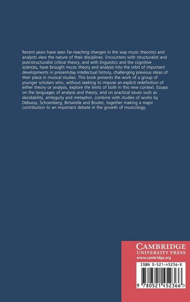 Produktbild: Theory, Analysis and Meaning in Music