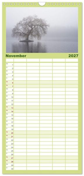 Produktbild: Familienplaner 2027 - Romantisches Wegberg mit 5 Spalten (Wandkalender, 21 x 45 cm) CALVENDO