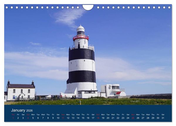 Produktbild: Irish Lighthouses - Beacons along Ireland's wild coast (Wall Calendar 2026 DIN A4 landscape), CALVENDO 12 Month Wall Calendar