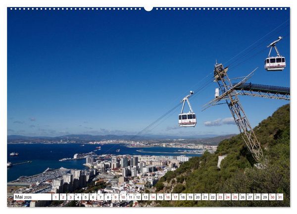 Produktbild: Gibraltar - Gro&szlig;britannien am Mittelmeer (hochwertiger Premium Wandkalender 2026 DIN A2 quer), Kunstdruck in Hochglanz