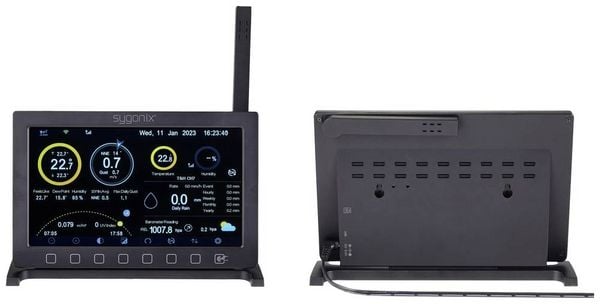 Produktbild: Sygonix SY-5479628 WLAN-Wetterstation Vorhersage f&uuml;r 2 Tage Anzahl Sensoren max. 8St.