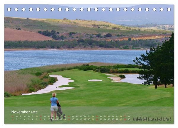 Produktbild: Golfpl&auml;tze Kapstadt - Cape Winelands und Overberg (Tischkalender 2026 DIN A5 quer), CALVENDO Monatskalender
