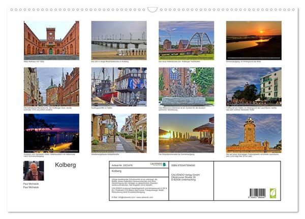 Produktbild: Kolberg (Wandkalender 2026 DIN A2 quer), CALVENDO Monatskalender