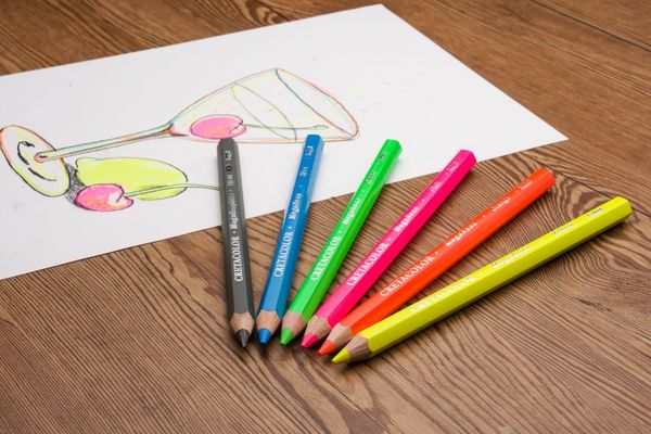 Produktbild: Cretacolor Buntstifte MEGA Neon+Graphit, 6er Set