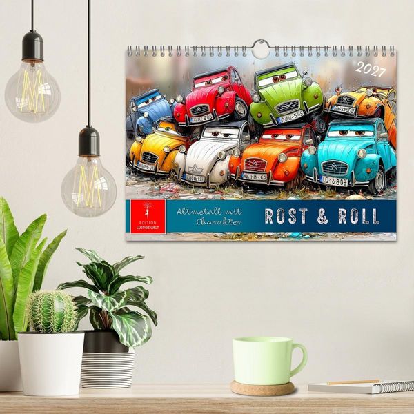 Produktbild: Rost & Roll - Altmetall mit Charakter (Wandkalender 2027 DIN A4 quer), CALVENDO Monatskalender